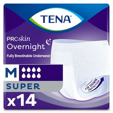 Tena Proskin Overnight Super Tena Overnight Super Absorbent Underwear, Medium, 14PK 72235